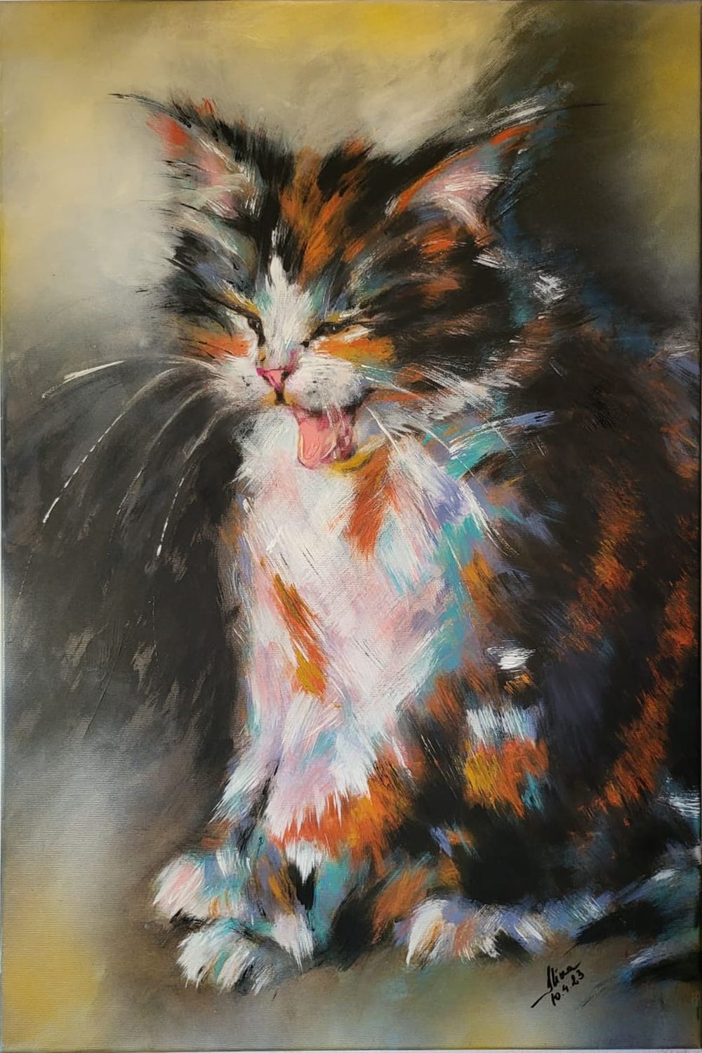 ArteDiAlina.com painting: Ball of Fur